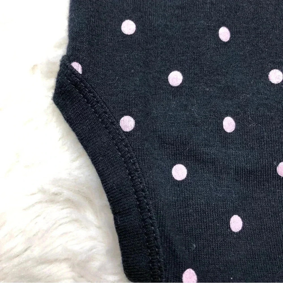 Gerber Onesie Diaper Shirt  Polka Dots Black / Pink Size Newborn - Picture 11 of 16
